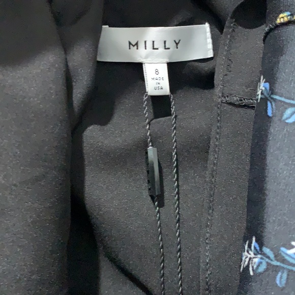 Milly Silk Keyhole & Tie Turtle Neck Blouse - Picture 9 of 10